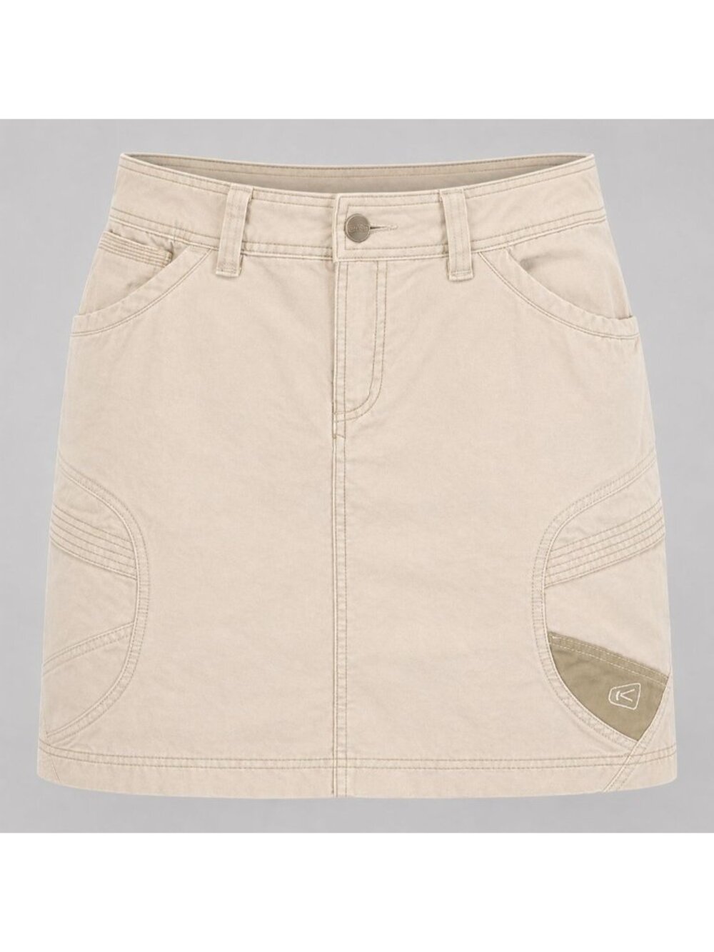 Keen Newport Womens Sz 8 Skirt Khaki Short Straight Cargo Outdoor Hiking Pockets